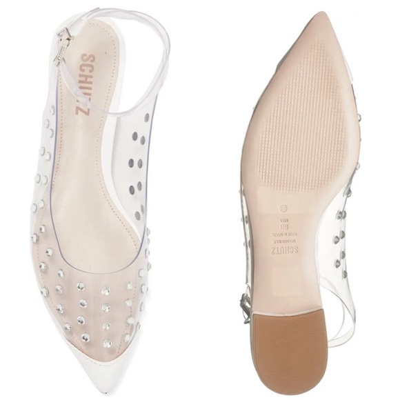 Schutz Biina Studded Clear Sandal Size US 8 - Picture 4 of 7